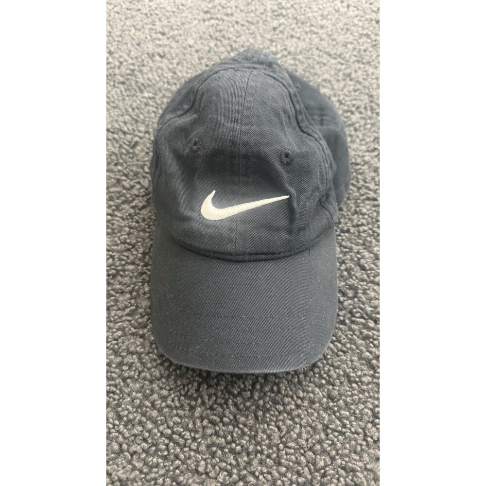 Nike Toddler Black Hat Cap Just Do It Swoosh Logo Adjustable Baseball